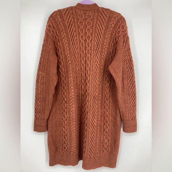 Nili Lotan Cable Knit Longline Cardigan Size M - Picture 4 of 6